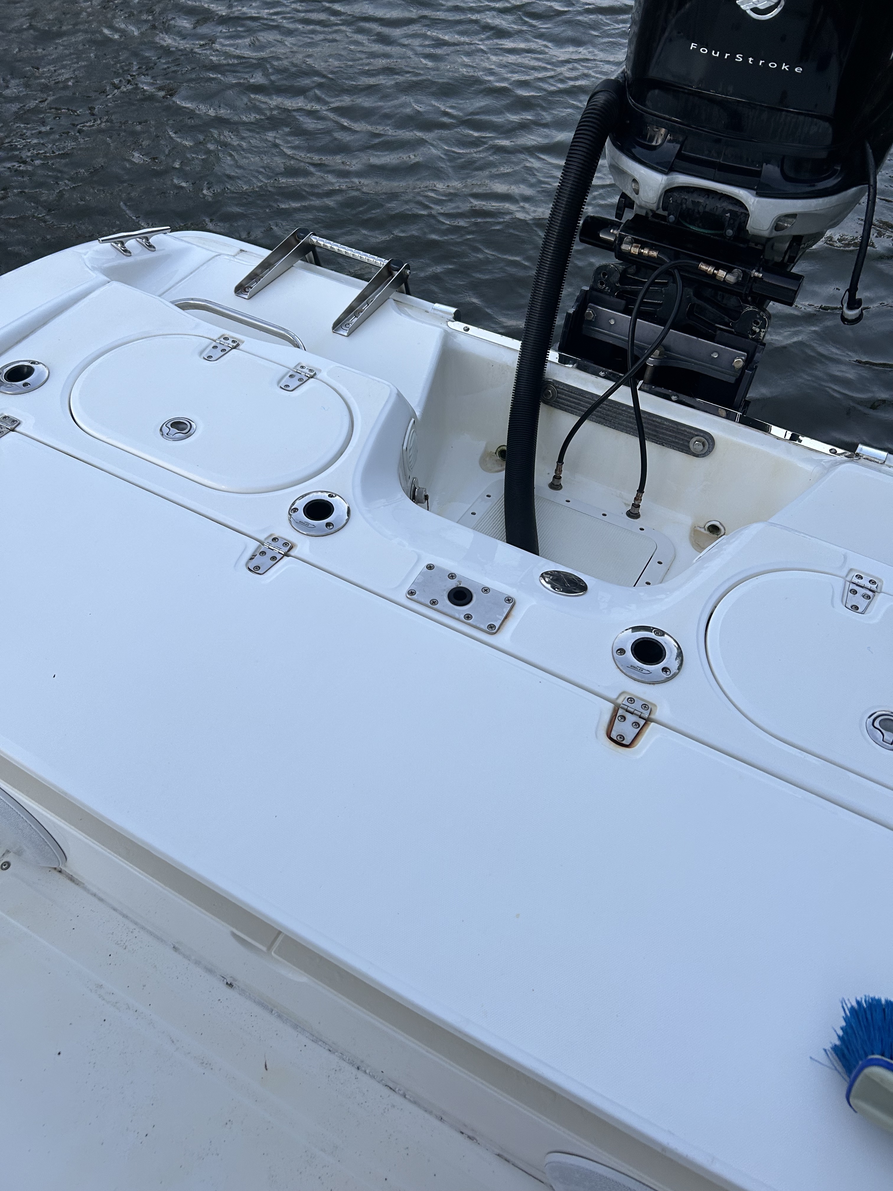 After: clean transom deck