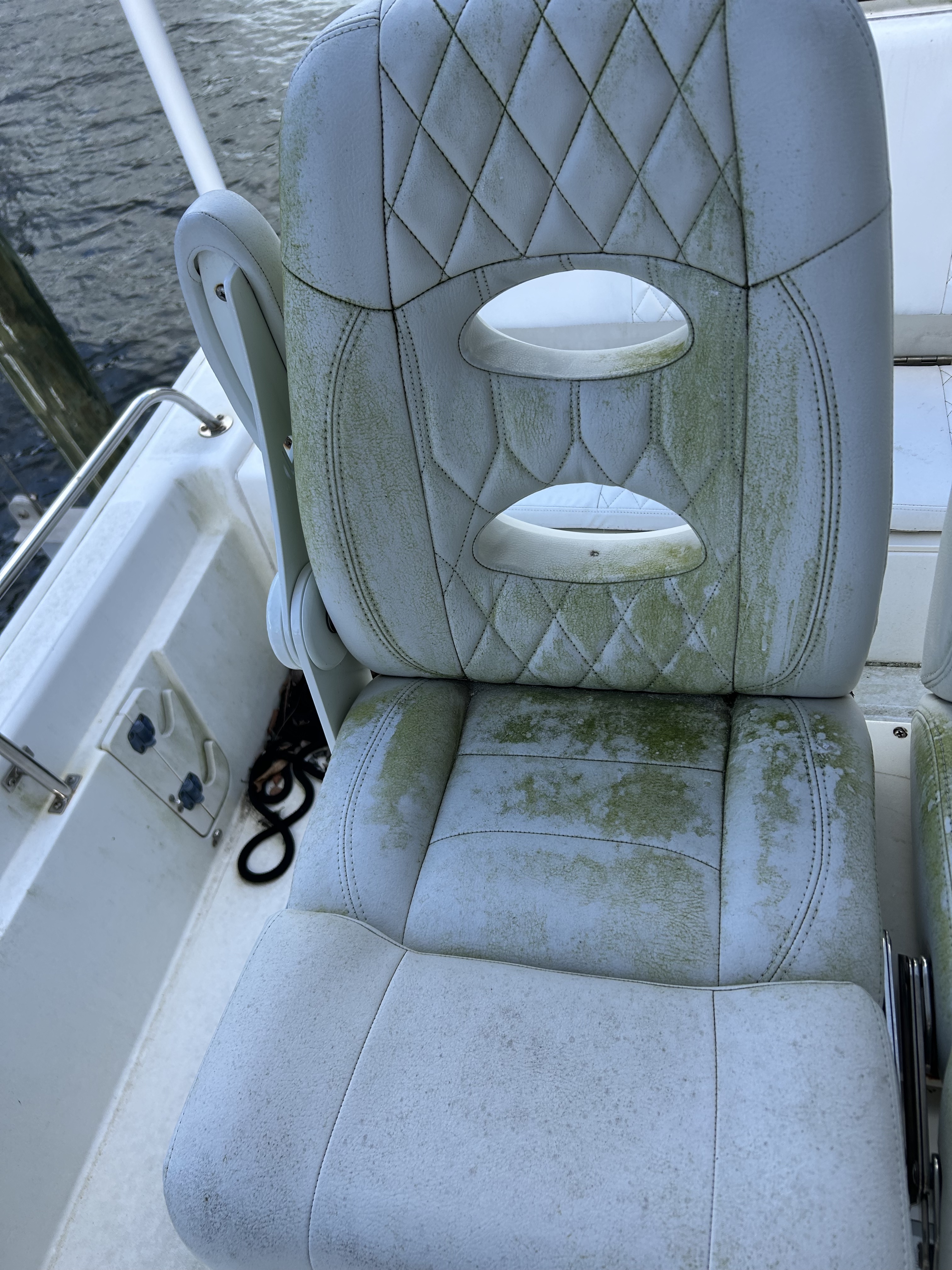 Before: heavy mold on captain seats